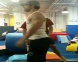 One of his hidden talents is that he can do a standing backflip.